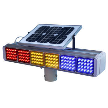 太陽能6組雙面紅藍爆閃燈