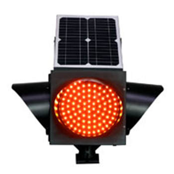 直徑300MM太陽(yáng)能4面黃閃燈