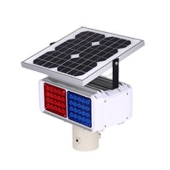 太陽能爆閃燈2組雙面交通LED警示燈