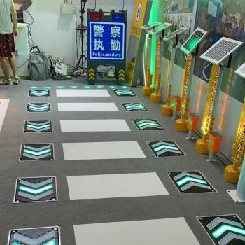 接線鑄鐵斑馬線LED箭頭方磚